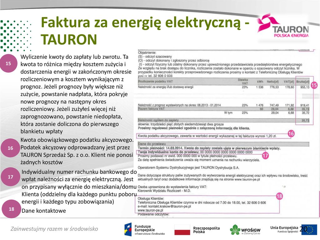 Dane Na Fakturach Za Energi Elektryczn Oraz Zmiana Operatora Ppt